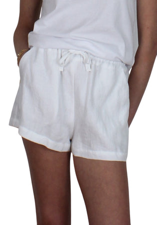 Athena Linen Short White