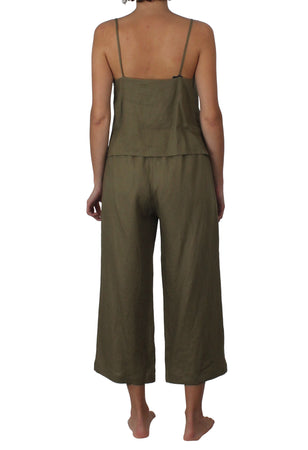 Linen Cami Khaki