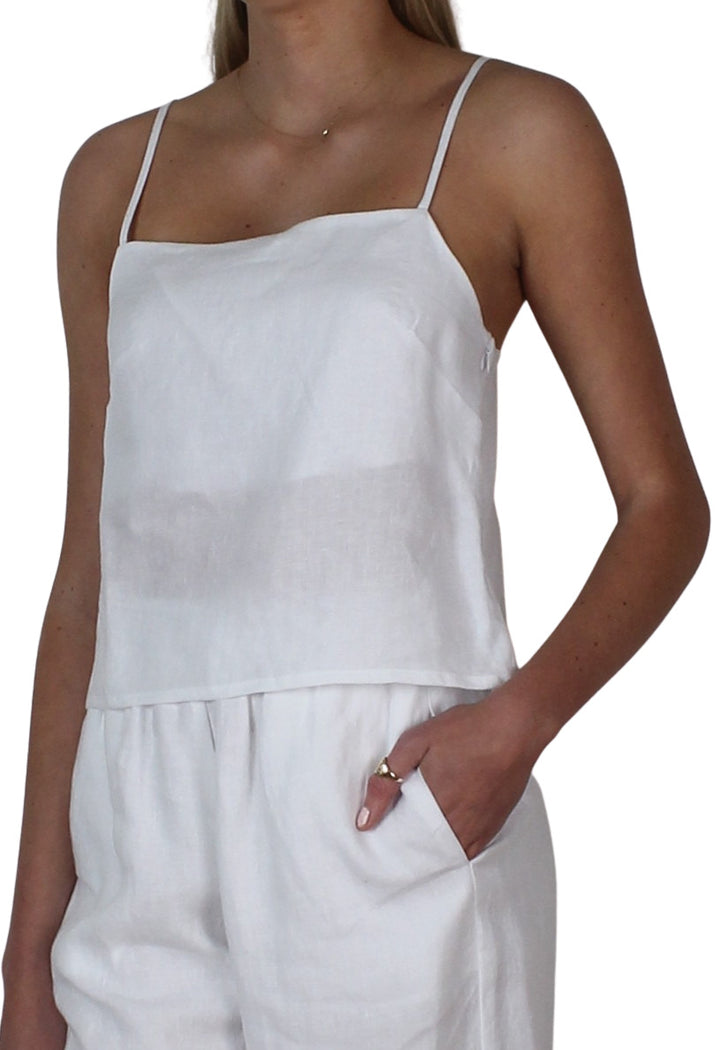 Linen Cami White