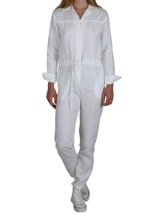 Linen Boiler Suit White